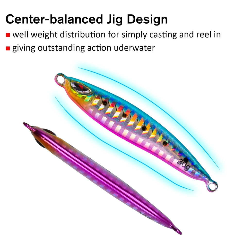 Goture 6 шт./компл. Вертикальная Приманка для рыбной ловли а так же 30 г балансир
