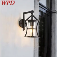 wpd outdoor classical wall lamp led light waterproof ip65 sconces for home porch villa decoration