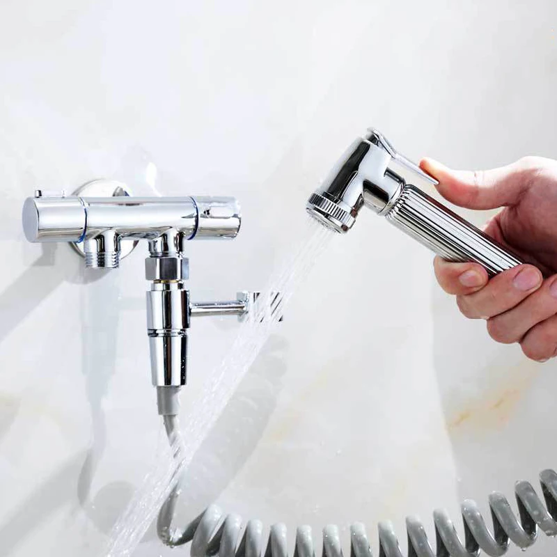

Hand held faucet bidet nozzle kit stainless steel bathroom bidet faucet hand held nozzle automatic cleaning