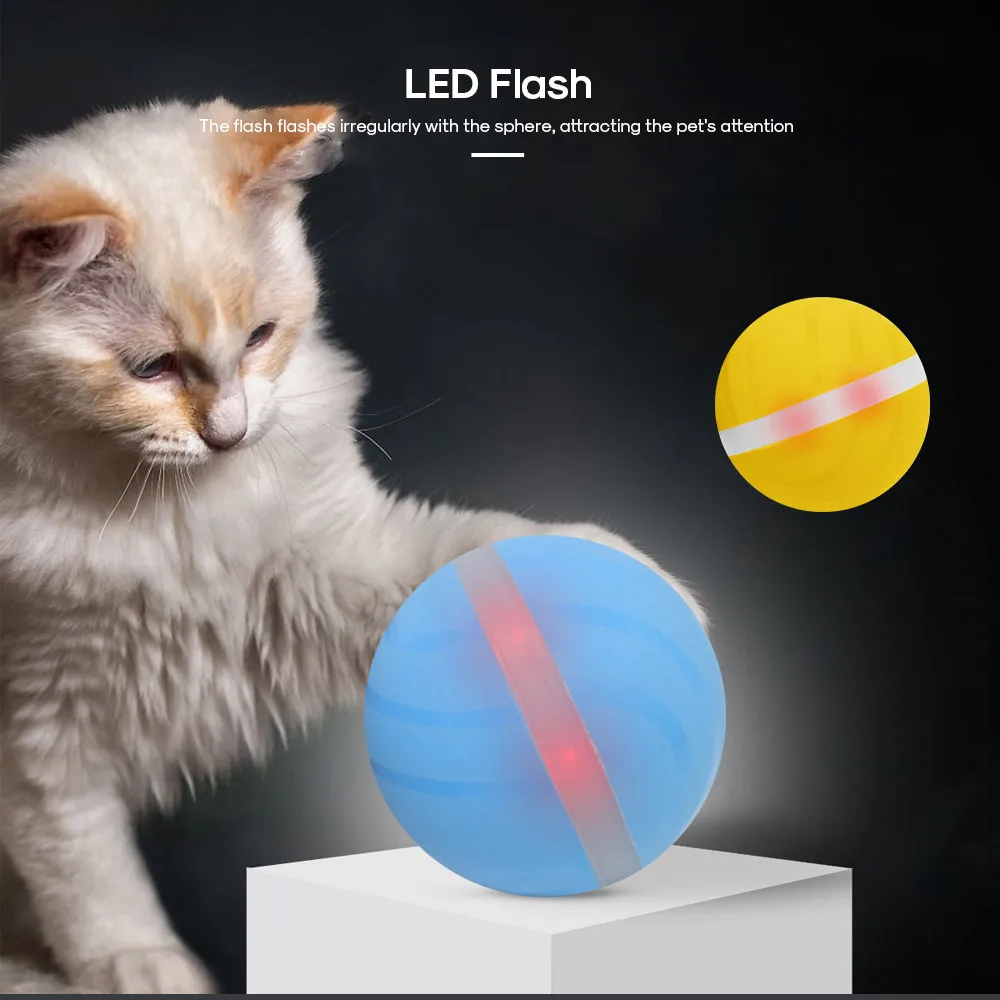 Электрический умный интерактивный игрушечный мяч для питомца 360 градусов