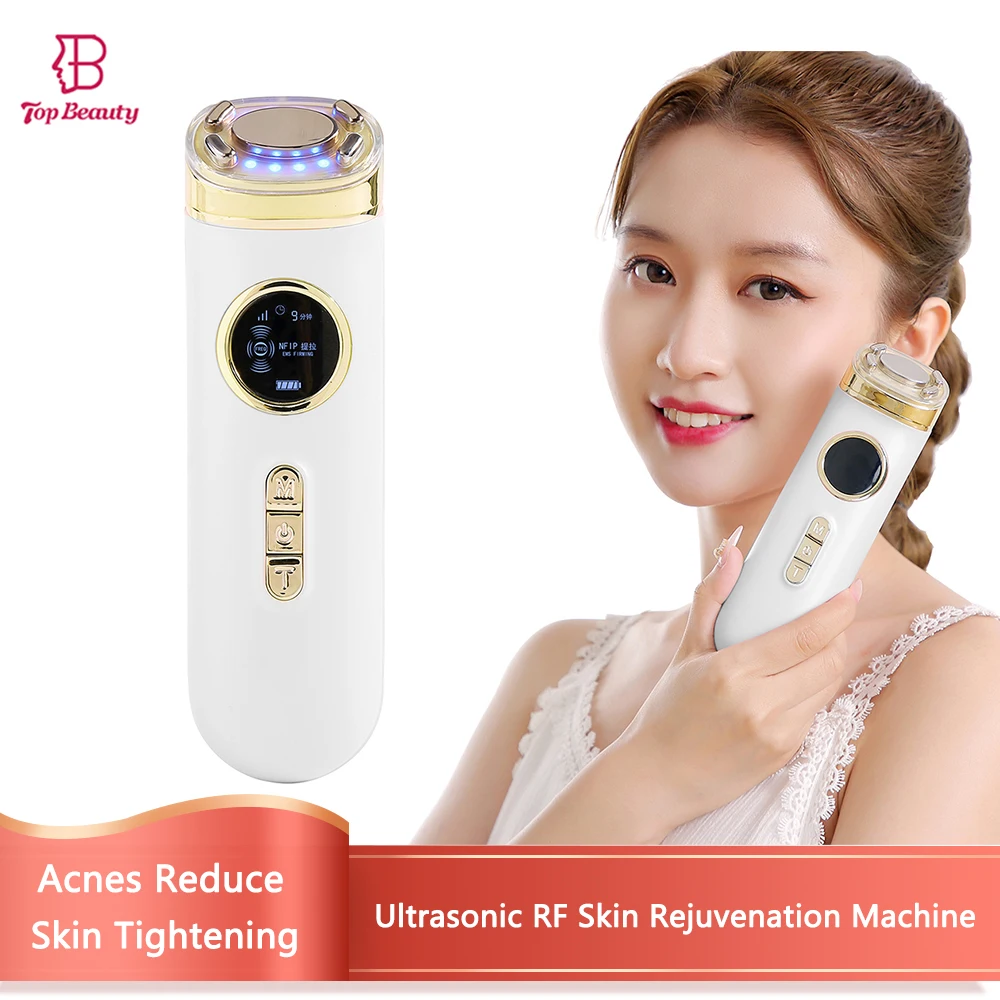 Electroporation RF Radio Frequency Facial Anti-aging 3colors Photon Light Acnes Reduce Wrinkle Massager Tighten Skin Face Lift