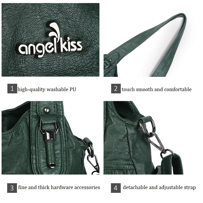Angelkiss сумки для женщин 2020 PU кожаные женская сумка на плечо модная через большая
