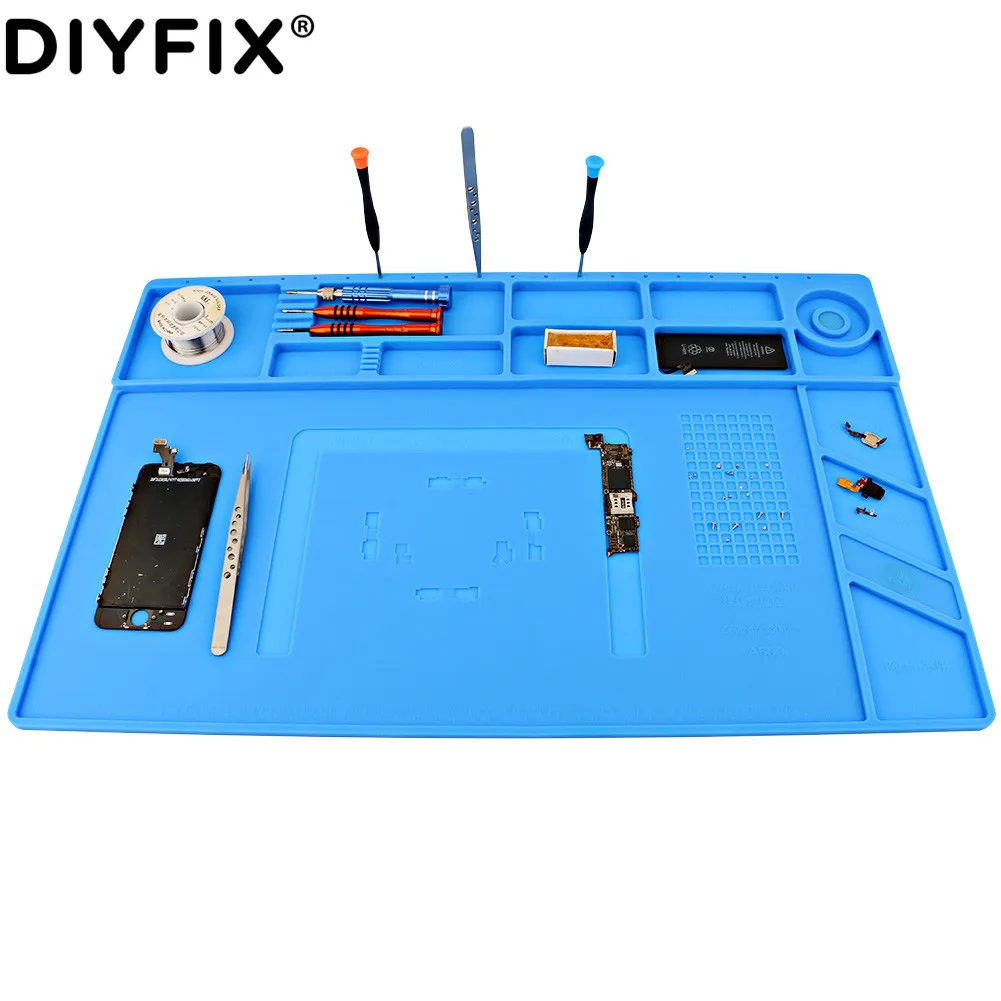 DIYFIX S140 35x25 см теплоизоляция силиконовый коврик стол обслуживания платформы с