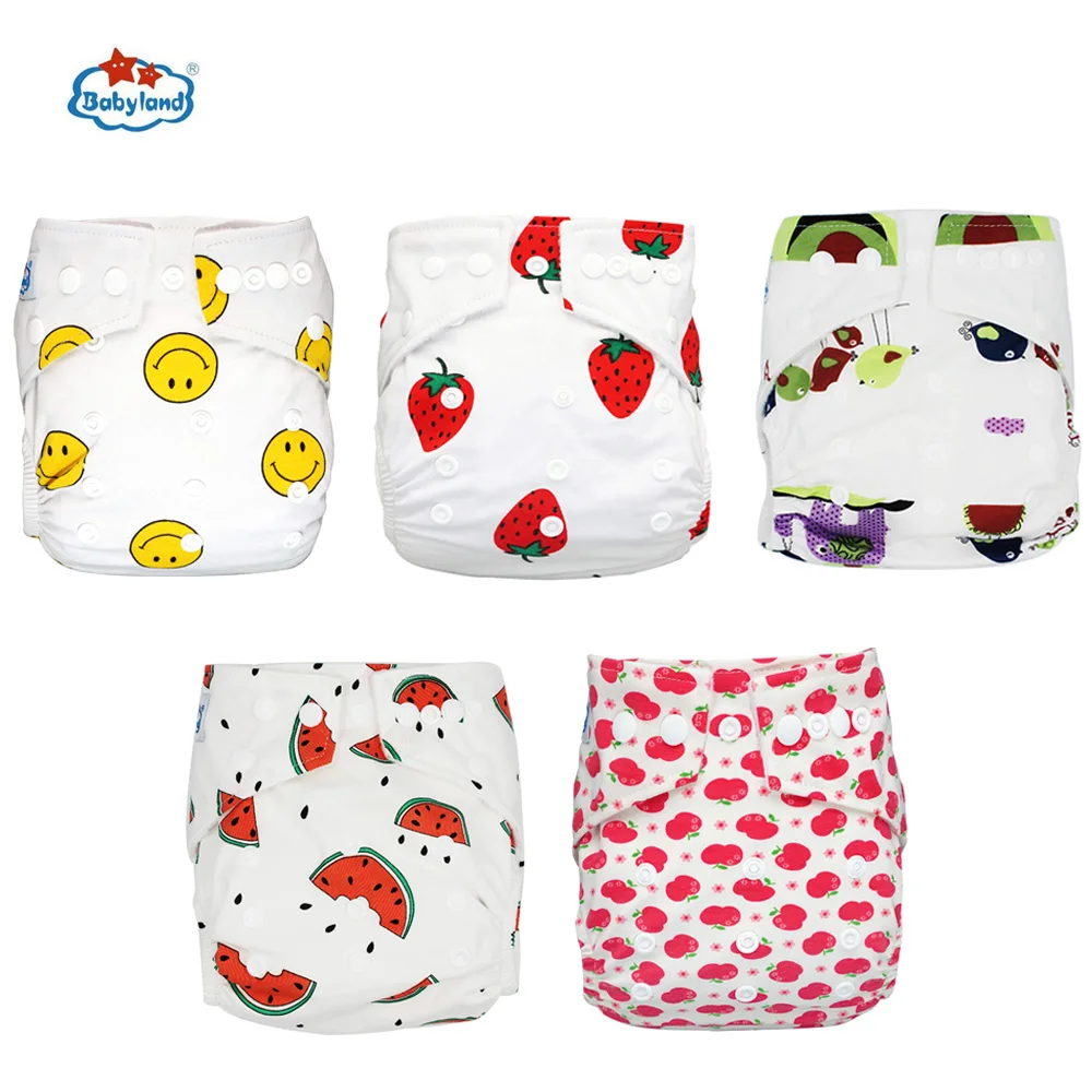 Производитель Babyland Экологичные детские тканевые подгузники 5 шт./лот моющиеся