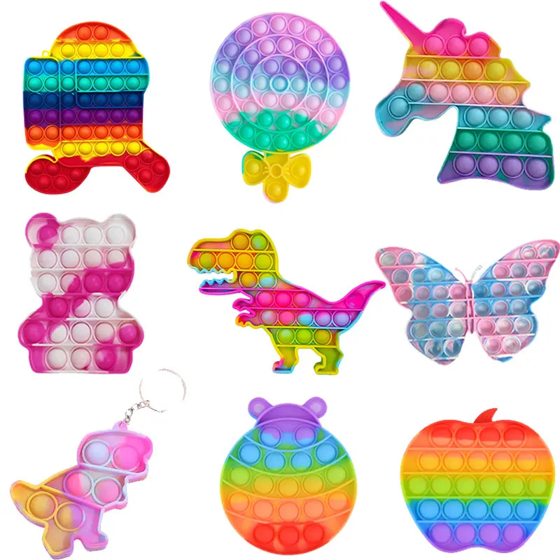 

Push Pops System Its Bubble Hot Air Balloon Car Color Fidget Toys Autism Special Needs Sensory Anti-stress Relief Toy Kids Toys
