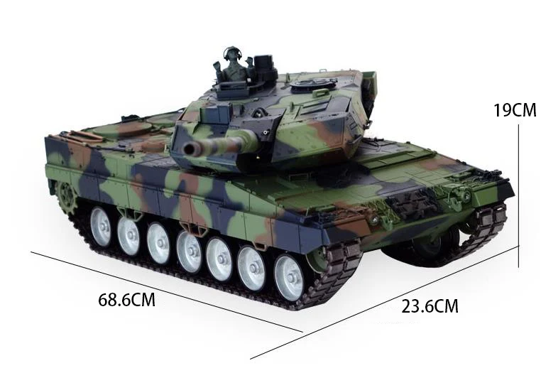 2,4 ГГц 1/16 пропорциональный Радиоуправляемый немецкий Леопард 2A6 Радиоуправляемый Танк Ultimate Edition дымовые и звуковые металлические шестерни и треки