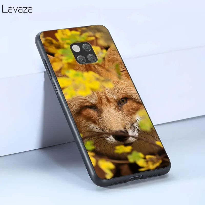 Мягкий чехол из ТПУ с милой лисой в осенние листья леса для huawei mate 10 20 pro lite Y6 Y7 Y9 Nova