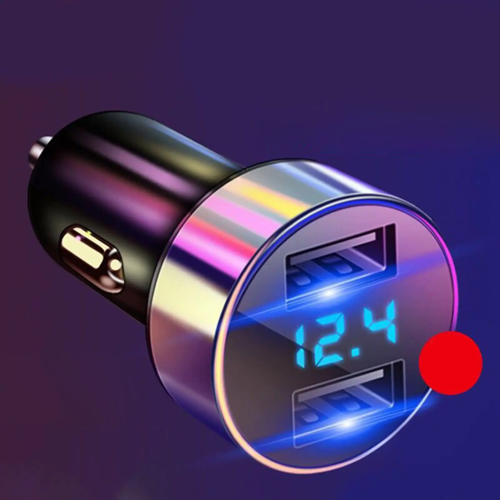 

4.8A Dual USB Car Charger Alloy for Phone LED Voltage Display Fast Charging