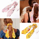 Аксессуары для волос с принтом атласные темпераментные сплошные круги для волос женские эластичные аксессуары фотореквизиты