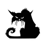 Наклейки на стену в стиле Хэллоуин с забавными кошками, домашний декор, съемные наклейки на стену, Мультяшные обои, настенные украшения, Черный кот