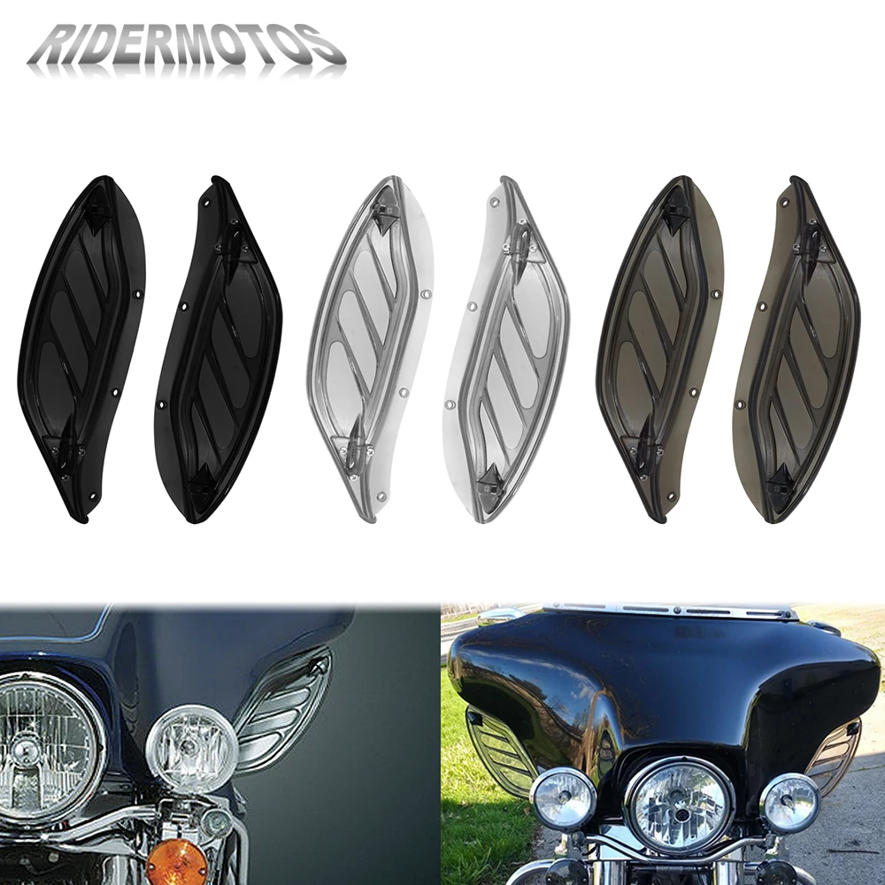 

Motorcycle ABS Adjustable Side Wing Windshield Fairing Air Deflector For Harley Touring Electra Glide Street Glide FLHX 96-2013