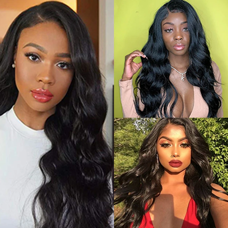 

Black Long Wavy Wig Synthetic Hair Wigs for Black Women Natural Middle Part Wigs Resistant Hair