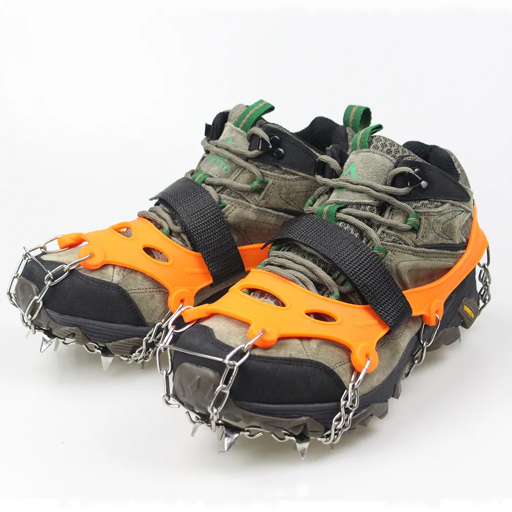

Traction Cleats Ice Snow Grips 20 Stainless Steel Spikes Camping Hiking Climbing Anti Slip Ice Crampons for Jogging Snow Ice