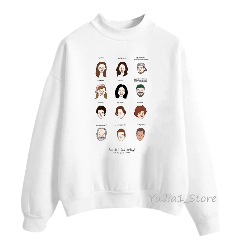 Y92027W Vogue Gilmore/толстовки для девочек; женская зимняя одежда; sudaderas para mujer; хипстер; уличная одежда; kawaii; толстовка с капюшоном; женская теплая толстовка - Цвет: Y92027W