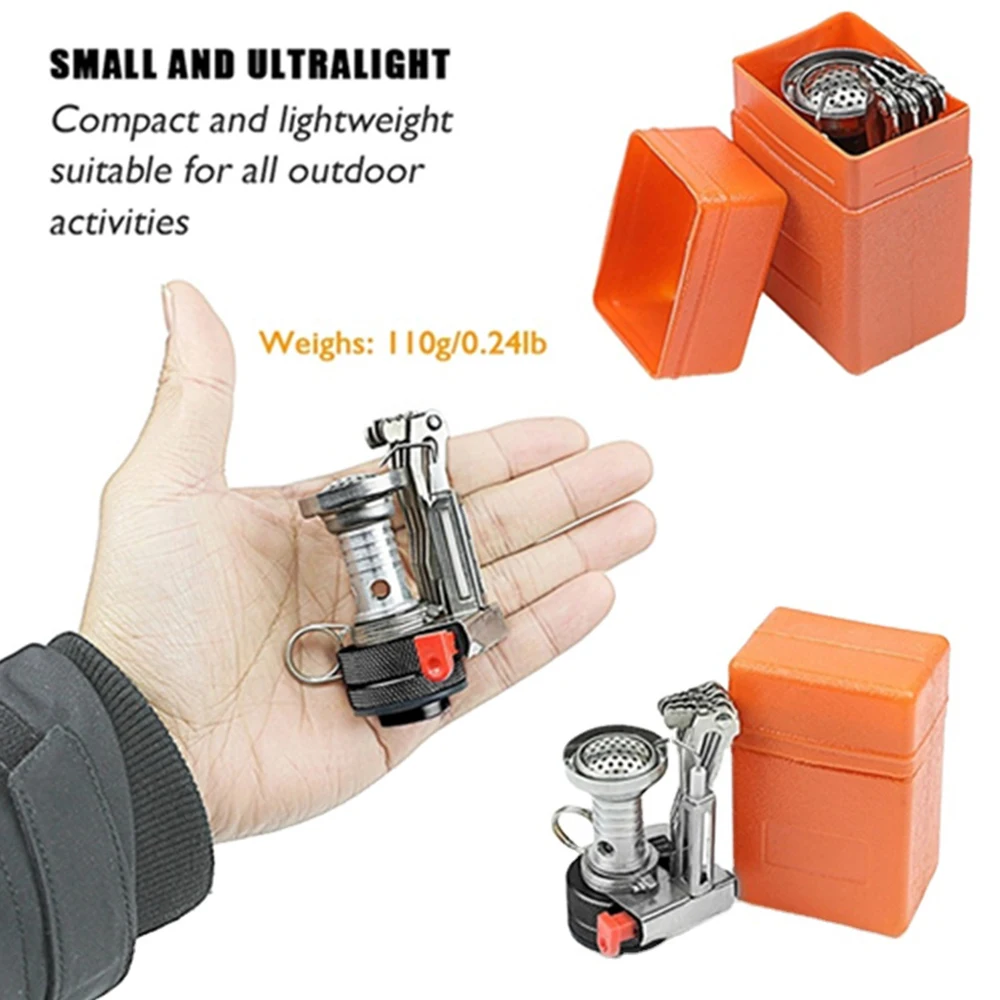 Мини плита для кемпинга со встроенной бытовой плитой ветрозащитная Складная