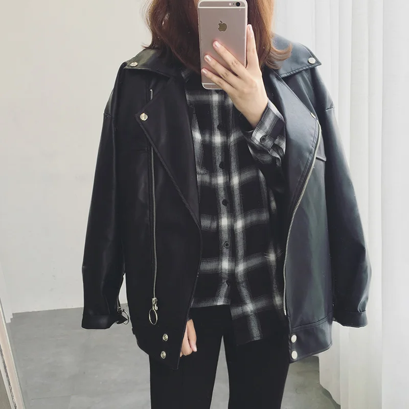 Коллекция 2019 года модная мужская кожаная куртка из искусственной кожи