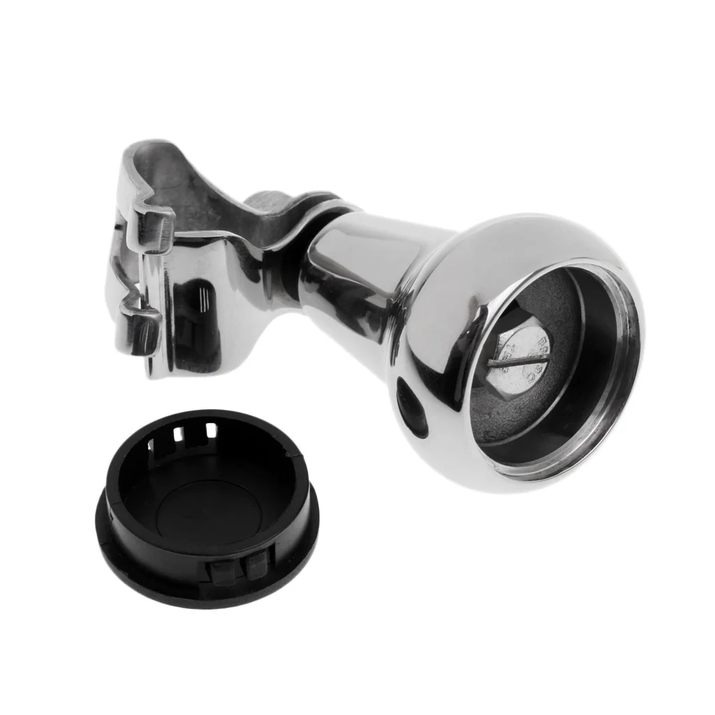 316 Stainless Steel Marine Boat Steering Wheel Knob Accessories + Black Cap | Автомобили и мотоциклы