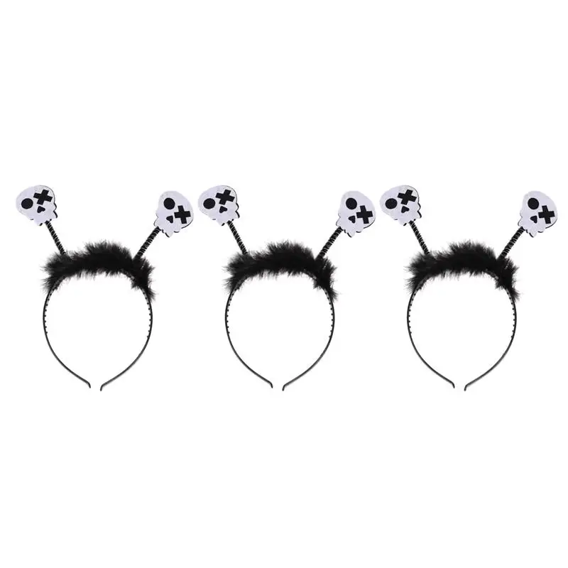 

3pcs Halloween Headband Skull Hair Halloween Headpiece for Kids Children