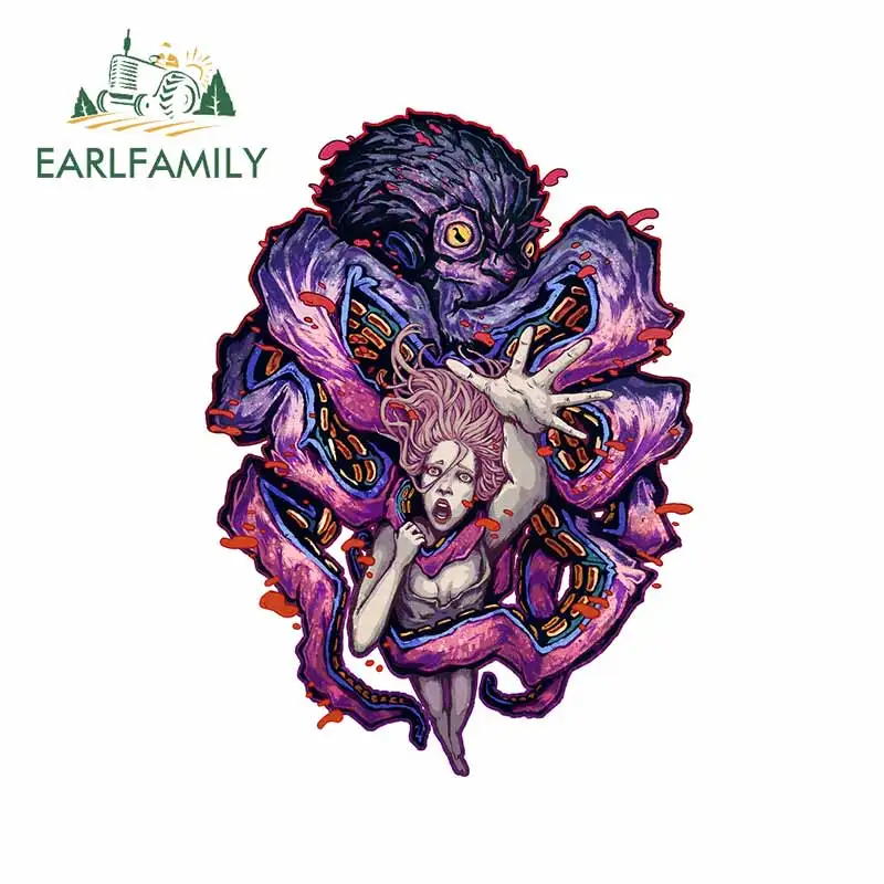

EARLFAMILY 13cm x 9.8cm for Octopus Monster Anime Decal Windshield Scratch-Proof Car Stickers Refrigerator Windows Decoration