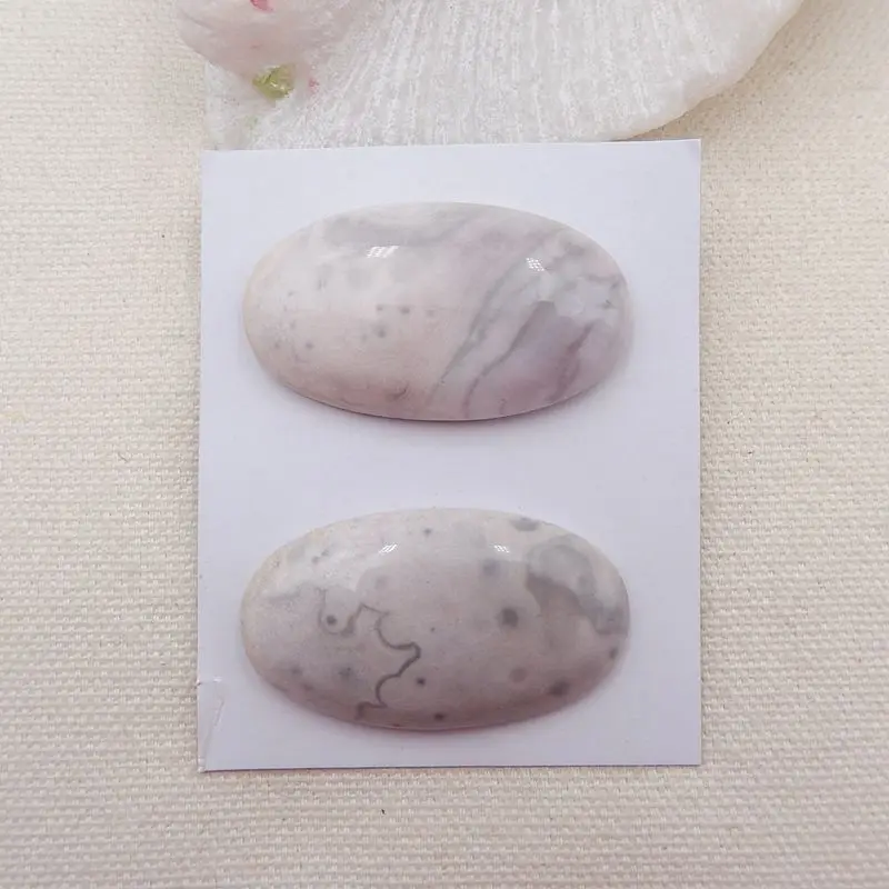2Pcs Natural Stone Agate Handmade Oval Shape Cabochons 41x23x7mm 20.7g | Украшения и аксессуары