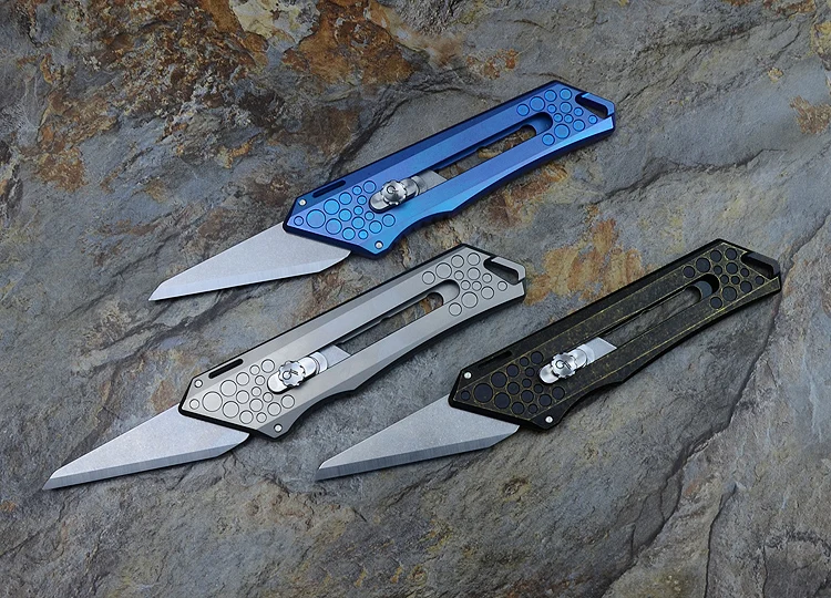 9 TiEDC оригинальный Papier tasche messer Titan Griff Tirek edelstahl klinge Rebschnitt Открытый Отдых jagd EDC werkzeuge |