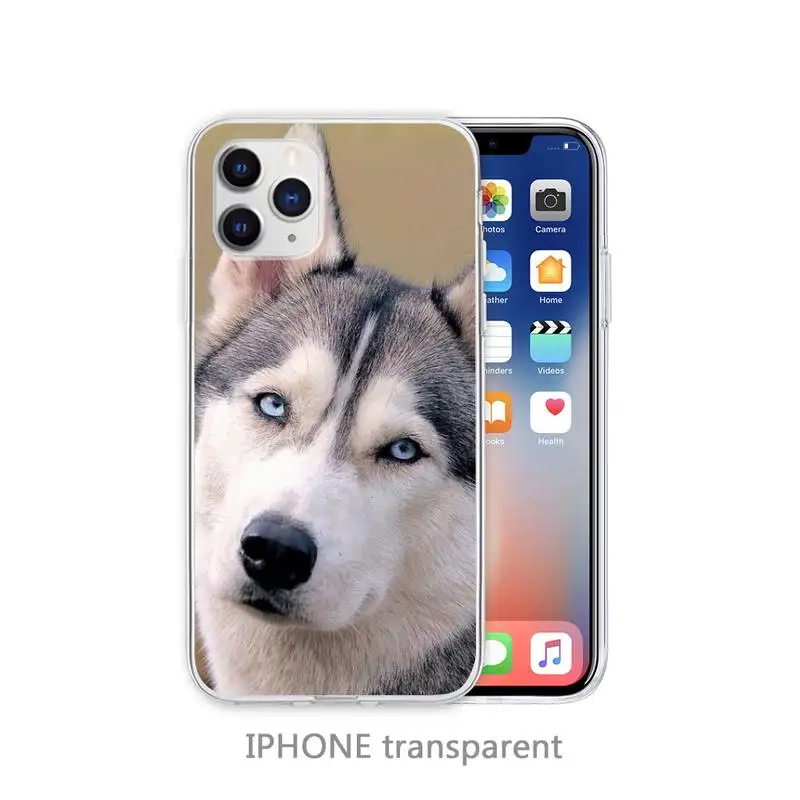 

Husky The Cute Pet Dog Telephone Transparent Case For Huawei Honor 8X 10i 20i 20 Lite Shell Clear Cover