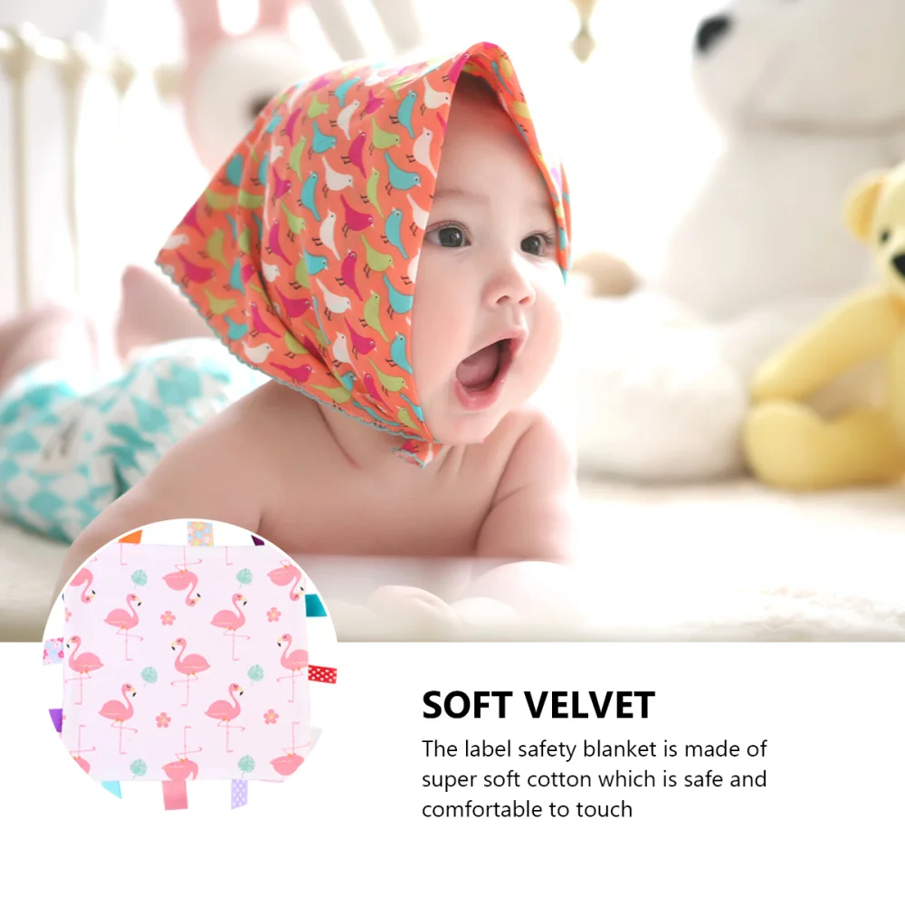 

Baby Colorful Tag Blanket Appease Towel for Newborn Toddlers