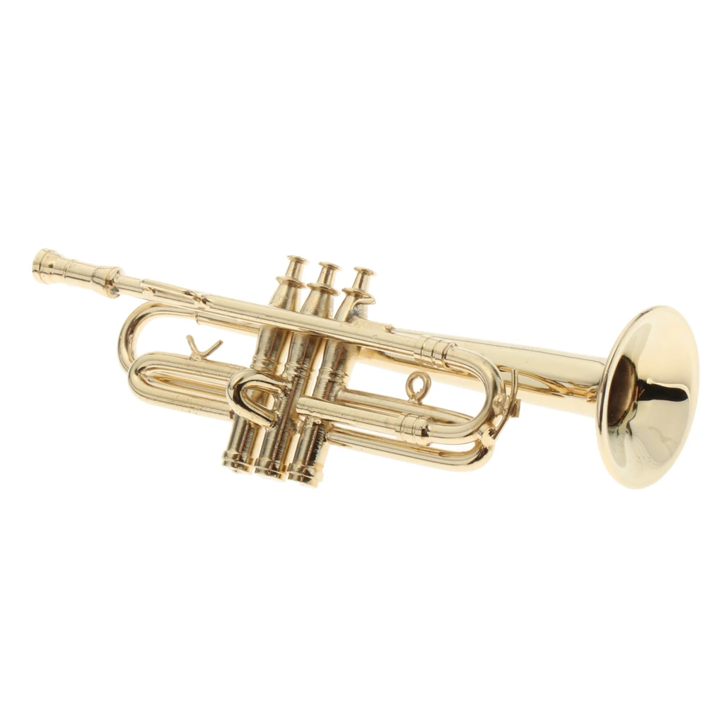 

Handcrafts Miniature Trumpet Model Collectible, 1/6 Scale Mini Instrument for Enterbay Action Figures