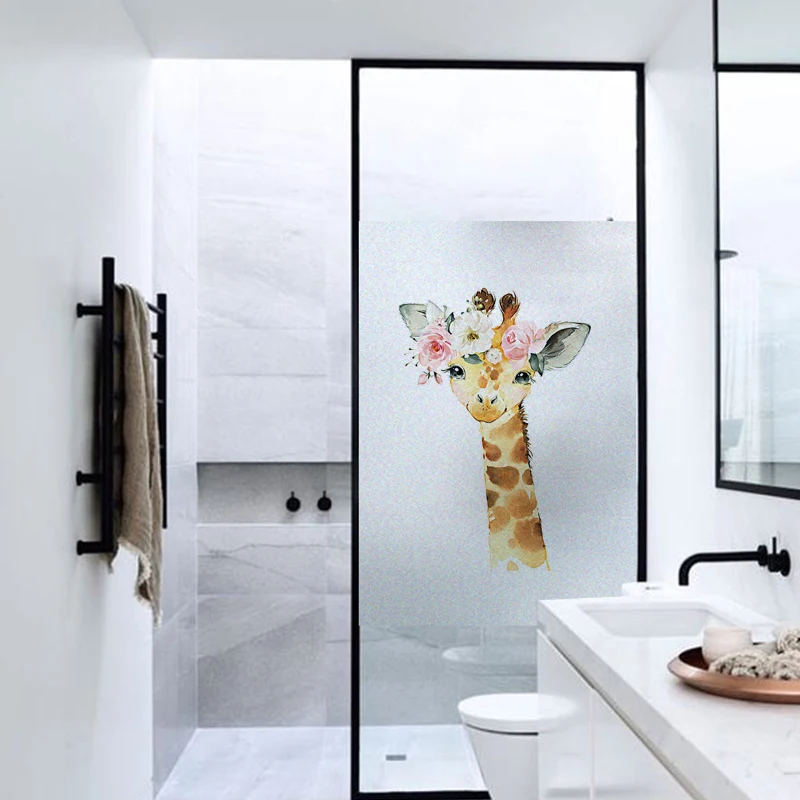 Декоративные оконные пленки с принтом цветов оленей Льва тигра наклейки для