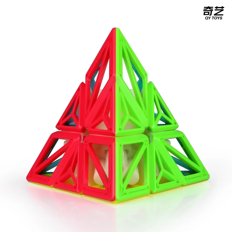 

Newest QiYi DNA Triangle 3x3 Colorful Stickerless Collection Magic Cube Speed Original MoFangGe Puzzle Educational Toys