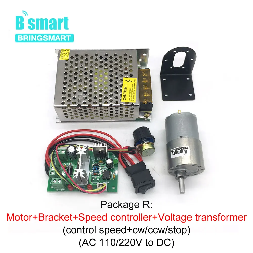 Bringsmart JGB37 3530 DC мотор редуктор 12 в мини электродвигатель 24 В Высокая турка коробка