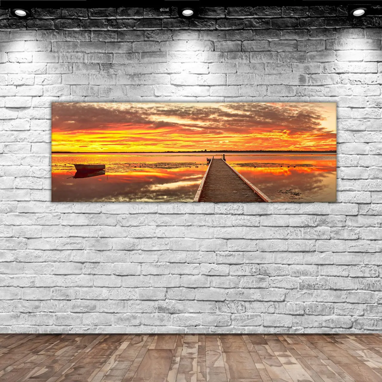 

BK Home Landscape Panorama Canvas Table 100x35cm-2 Modern Convenient Reliable Decoration Gift Design Simple Vicinity