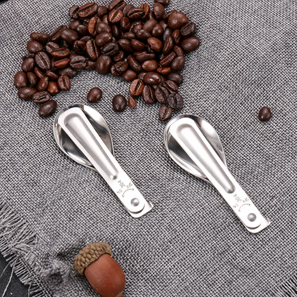 

5 Pcs 304 Folding Stainless Steel Spoon Creative Portable Spoon Two Sections Spoon Folding Coffee Spoon Tableware (Silver)