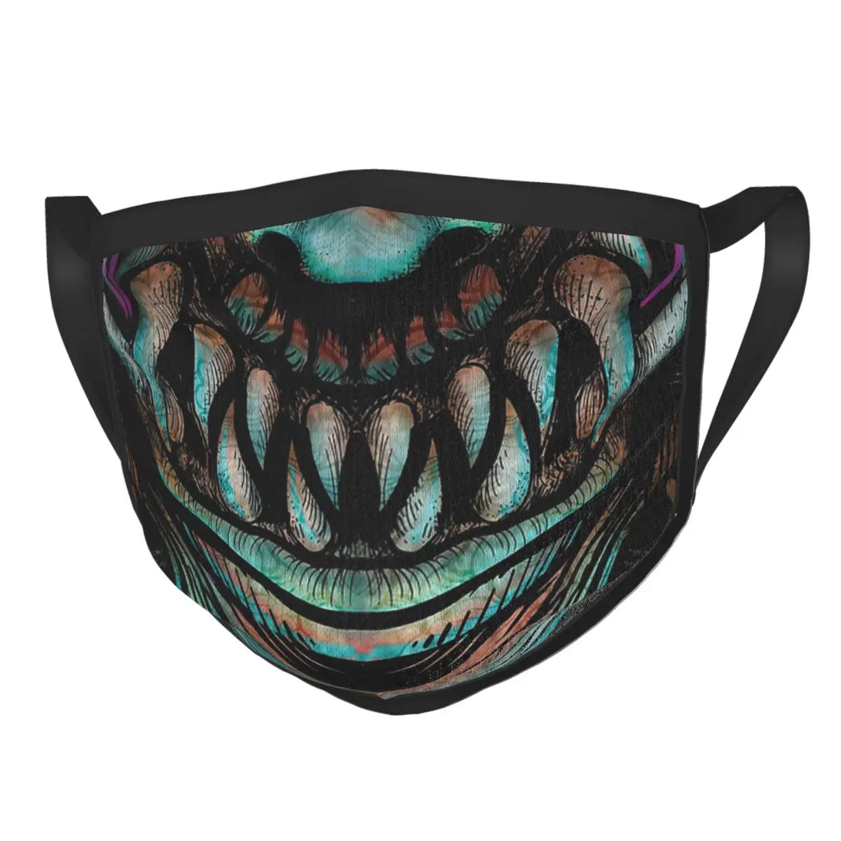 

Demon Oni Japanese Tiger Neon Non-Disposable Face Mask Anti Haze Dustproof Mask Protection Mask Respirator Mouth Muffle