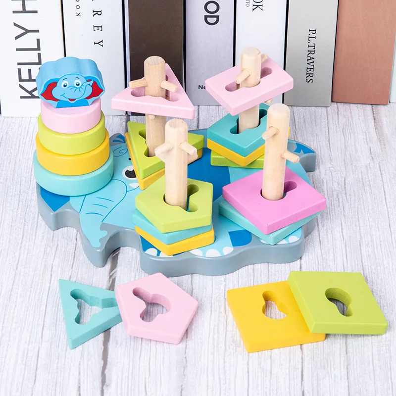 Горячая Распродажа красочные детские деревянные блоки игрушки музыкальные детские погремушки игрушки графические познавательные Ранние развивающие игрушки для малышей 0-12 месяцев