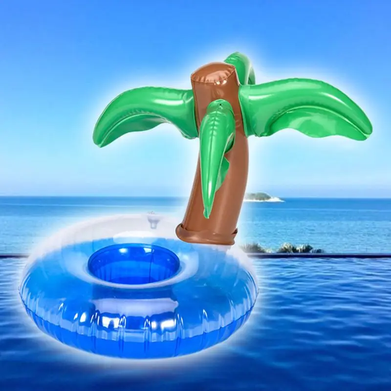 Подставка для чашки в форме кокосового дерева плавающая надувная подставка