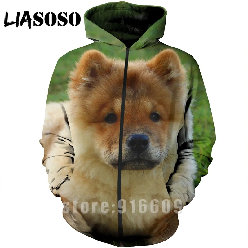 5 Толстовка с 3D принтом homme dog для мужчин с животными чау-чау wo для мужчин Уличная Harajuku Толстовка рубашка на молнии Аниме толстовки с длинными рукавами A370 - Цвет: 5