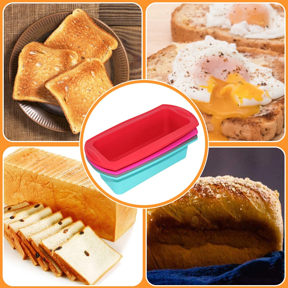 

Silicone Cake Mold Rectangular Bread Pan Toast Bread Mold Cake Tray Mould Non-stick Baking Tools For Cake Bakeware Tray