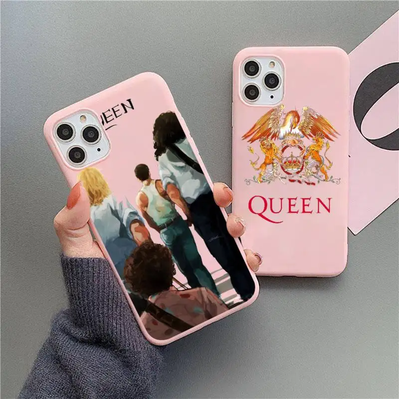 

Rock singer Freddie Mercury Queen Phone Case Candy Color for iPhone 11 12 mini pro XS MAX 8 7 6 6S Plus X 5S SE 2020 XR Cover