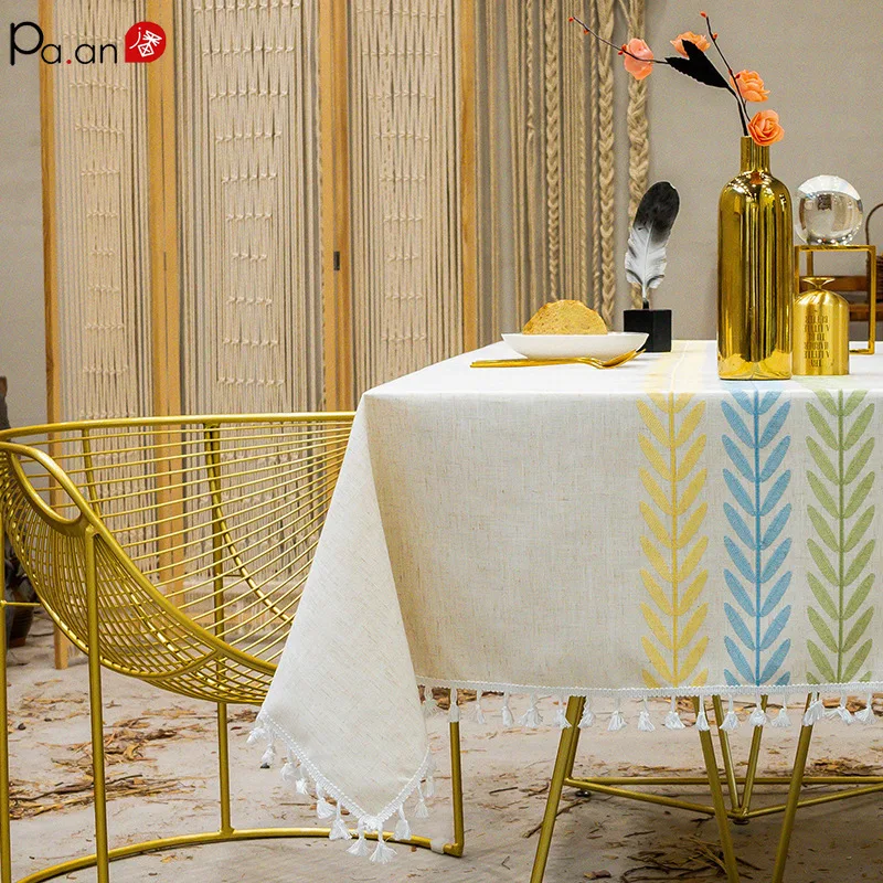 

Pure Cotton Linen Tablecloth Simple Cloth Rectangular Cover Cloth Dinning Table Cover Room Decor Aesthetic Manteles De Mesa