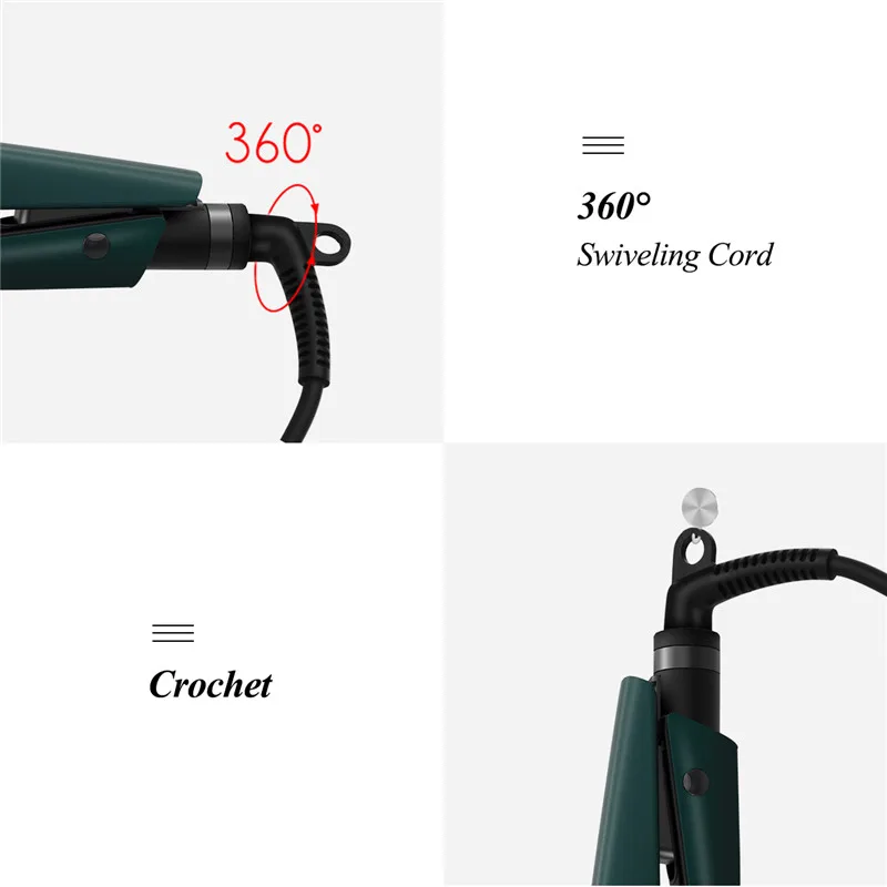 CkeyiN утюжок для выпрямления волос 1.73in широкая пластина Турмалин Керамические