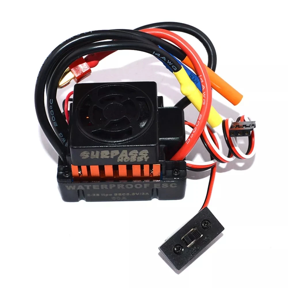 

New style Surpass Hobby Waterproof 3650 3500/3900/4300KV Brushless RC Car Motor With 60A ESC Set For 1/10 RC Car