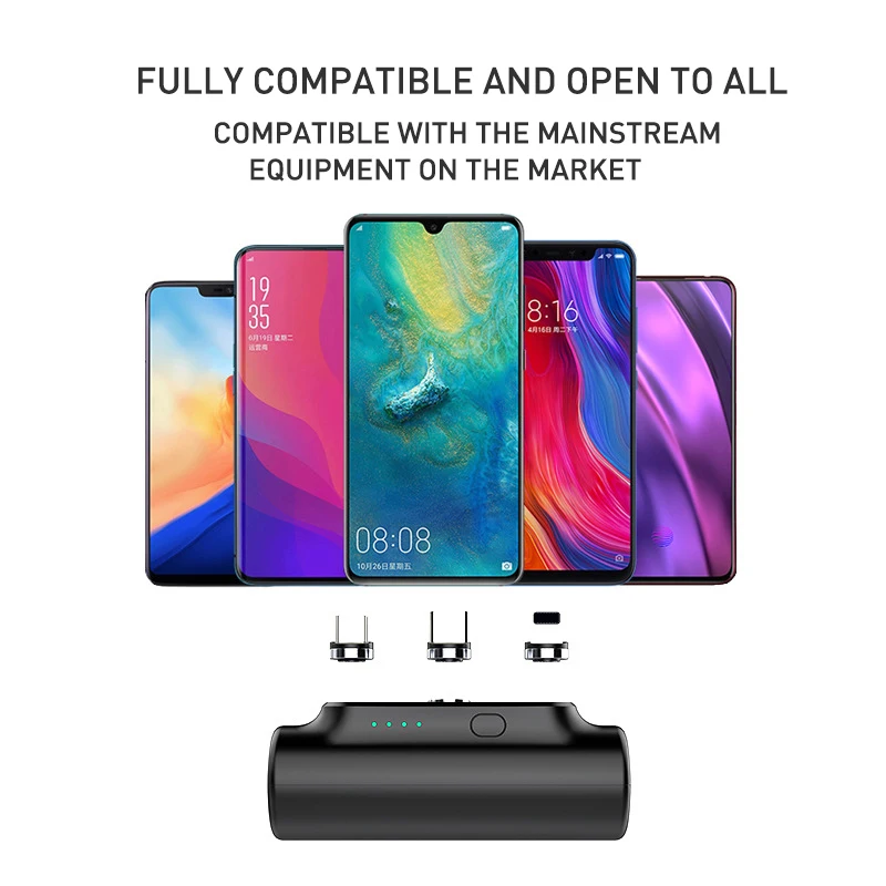 

Mini Magnetic Power Bank For iPhone 12 3000mAh Magnet Charger Power Bank For Xiaomi Emergency Portable Magnetic External Battery