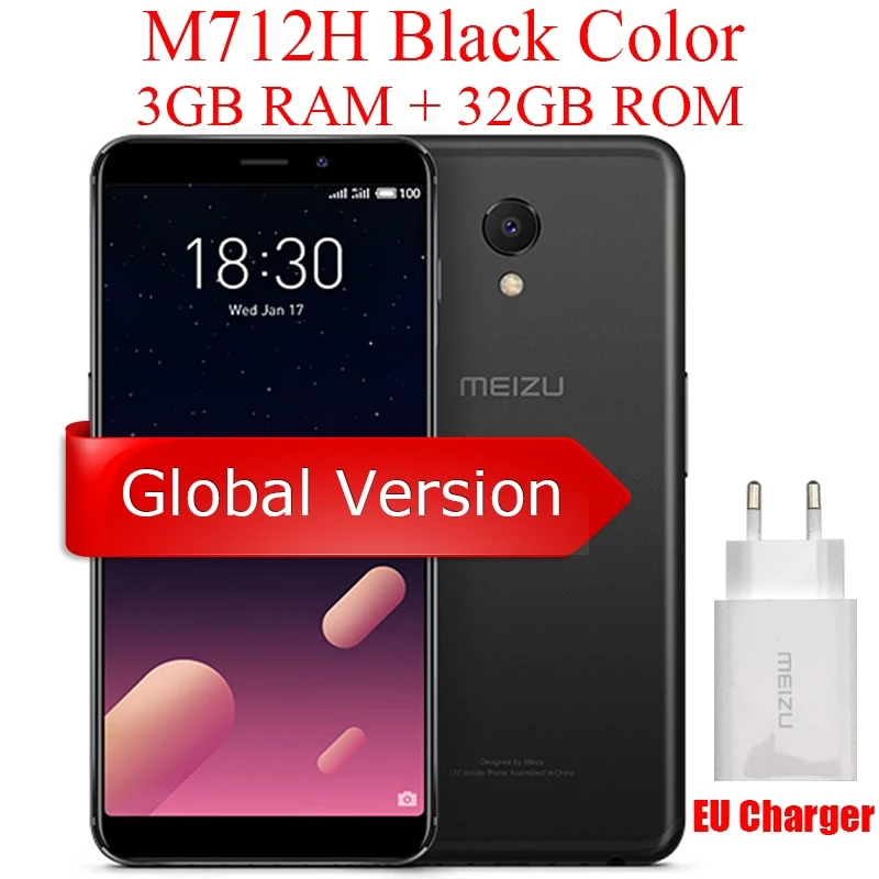 Meizu M6S, мобильный телефон, 3 Гб ОЗУ, 32 ГБ/64 Гб ПЗУ, Exynos 7872, шестиядерный, 4G LTE, мобильный телефон, 5,5 дюймов, полный экран, mTouch, Android 7,0 - Цвет: EU Black 3GB 32GB