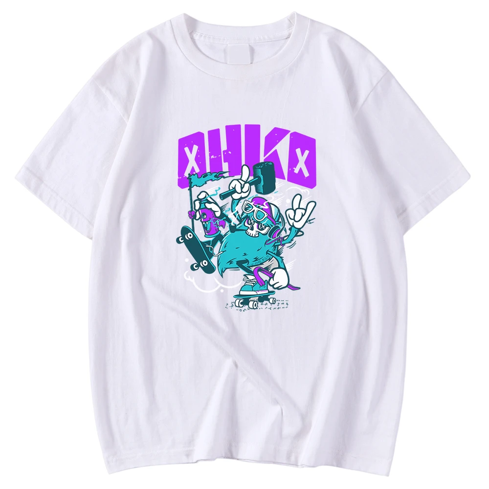 

Kohpweran Skateboard Hip Hop Oversized Crewneck Man T-Shirts Breathable Soft Tees Shirts Printing Clothing Summer Vintage Tee