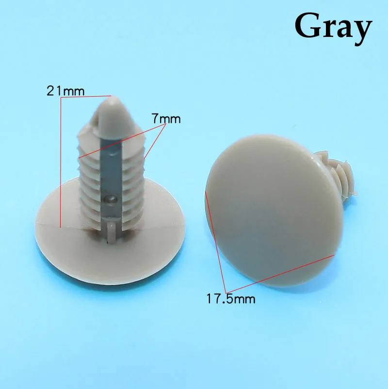 Заклепки серые пластиковые для Ford Chevy Buick крепежи универсальные автомобильные