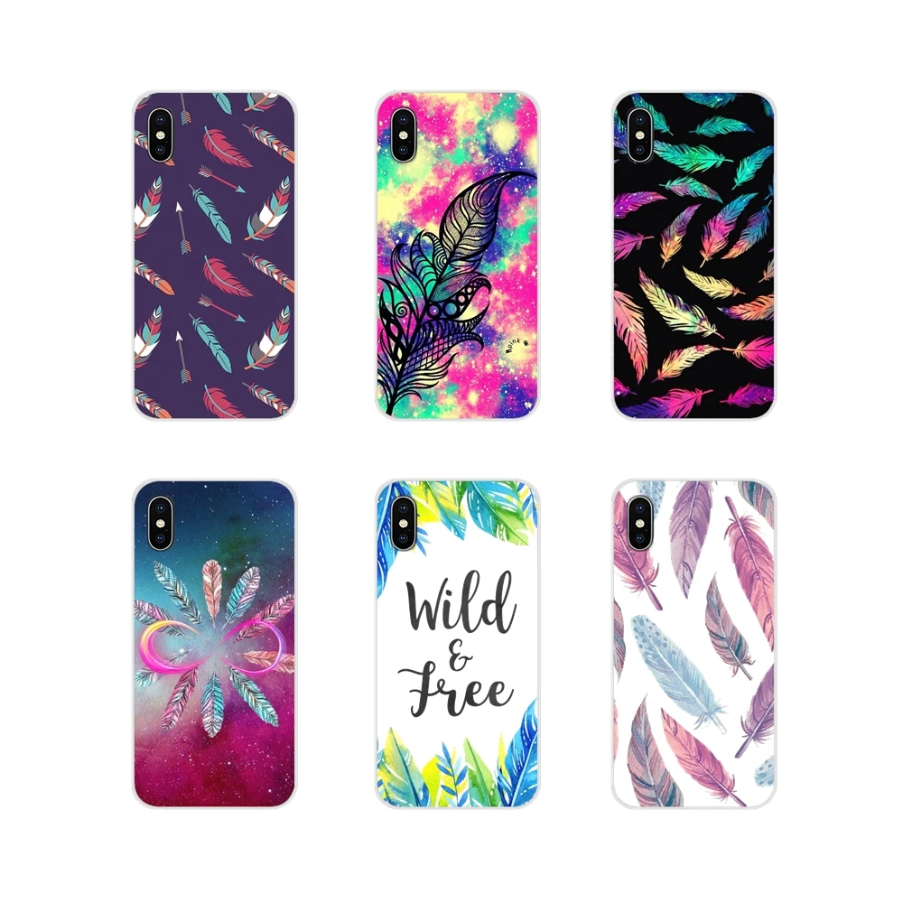 Красота этнические перья аксессуары для телефона Чехлы Samsung Galaxy A3 A5 A7 A9 A8 Star A6 Plus