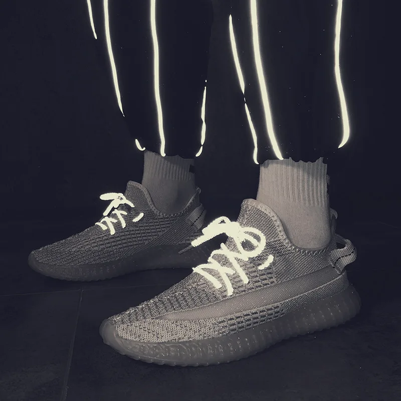 Men Casual Shoes Sports Coconut Fall 2020 New Fashion Trend Front With Reflective Running Breathable Platform Sneakers | Обувь