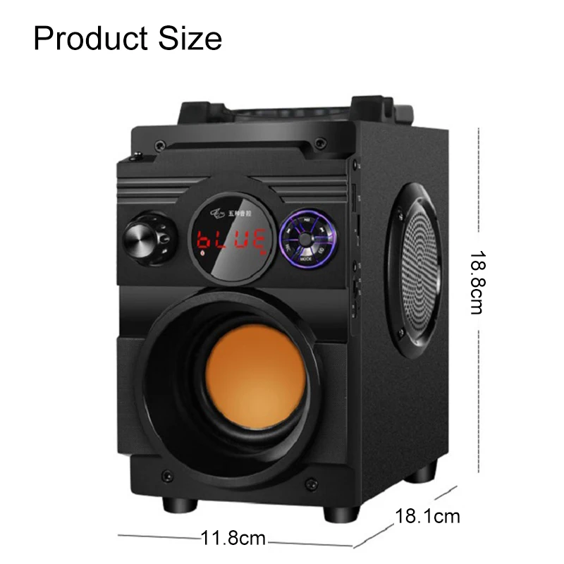 

3D Wireless bluetooth Speaker Outdoor Portable Surrounded Sound Speaker System FM Karaoke Heavy Bass Subwoofer USB/ TF Card/ AUX