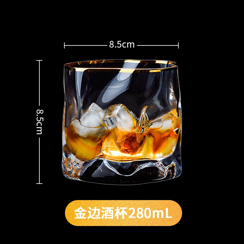 

Nordic Fashion Wine Glass Drinking Transparent Creative Art Whiskey Wine Glasses Luxury Crystal Cup Kitchen Accessories BC50J